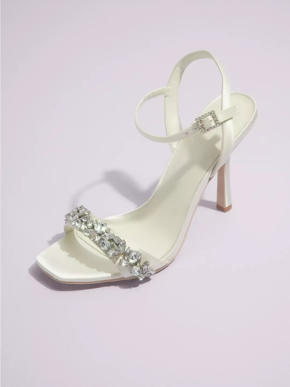 Galina bridal White Crystal-Strap High Heel Sandals
